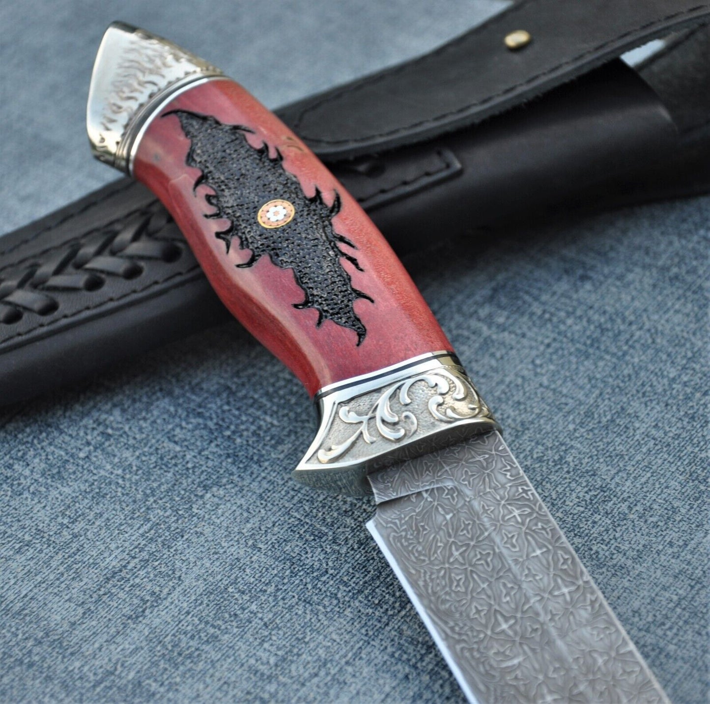Mosaik Damast Stahl OutdoorMesser Handarbeit Nazarov Knives Russland HRC62 Овод