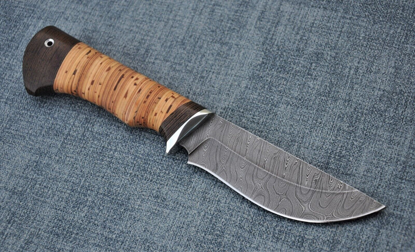 Damast Damaszener Stahl OutdoorMesser Nazarov Knives Handarbeit HRC62 Койот