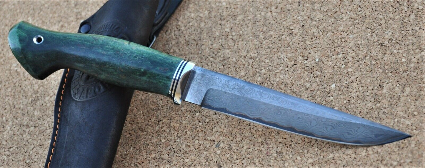 Nazarov Knives Russland Mosaik Damast Stahl Outdoor JagdMesser Handarbeit HRC62