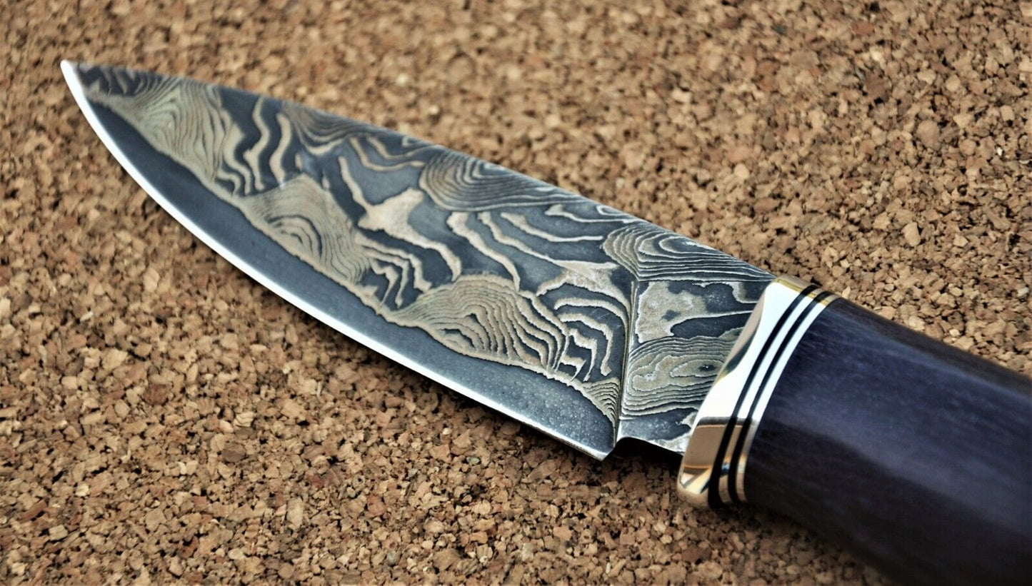 Nazarov Knives Russland Mosaik Damast Stahl Outdoor JagdMesser Handarbeit HRC62
