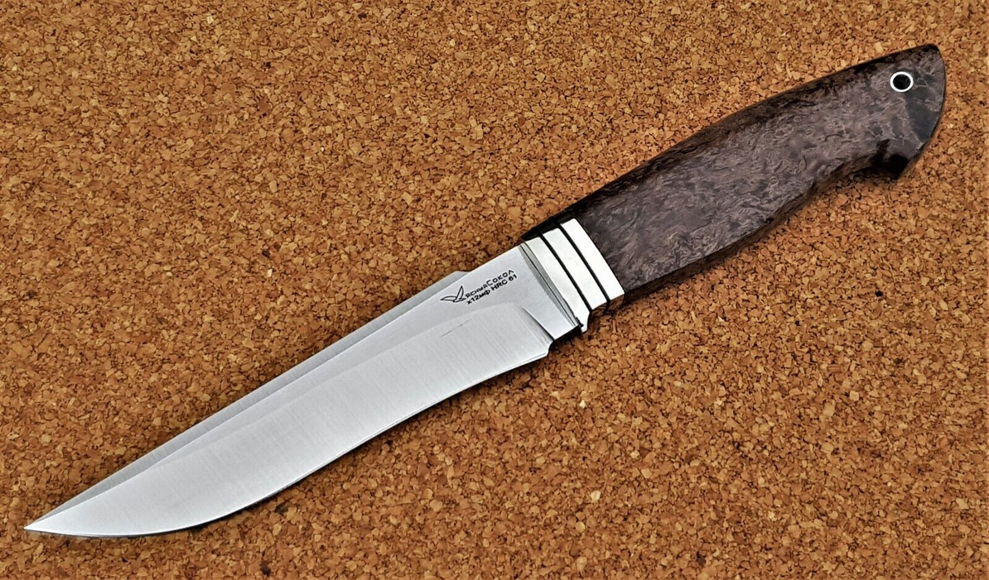 H12MF Stahl Outdoor Jagd Messer Yasniy Sokol Russland Handarbeit HRC 61 Коршун