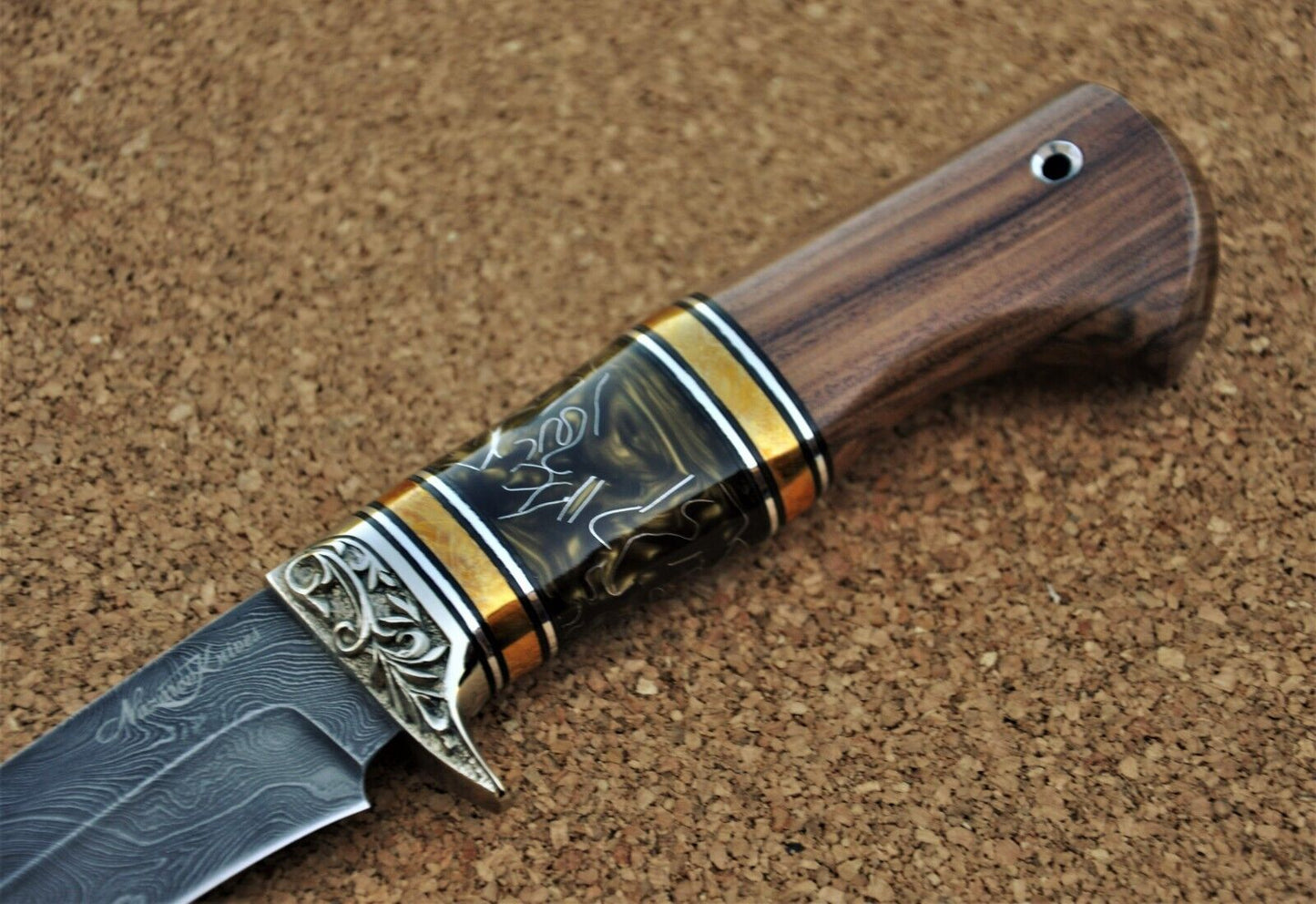 Damaszener Stahl Outdoor Jagdmesser Nazarov Knives Handarbeit