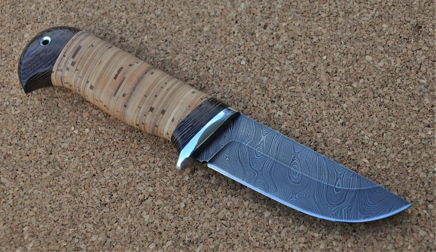 Damaszener Stahl Outdoor Jagdmesser Nazarov Knives Handarbeit