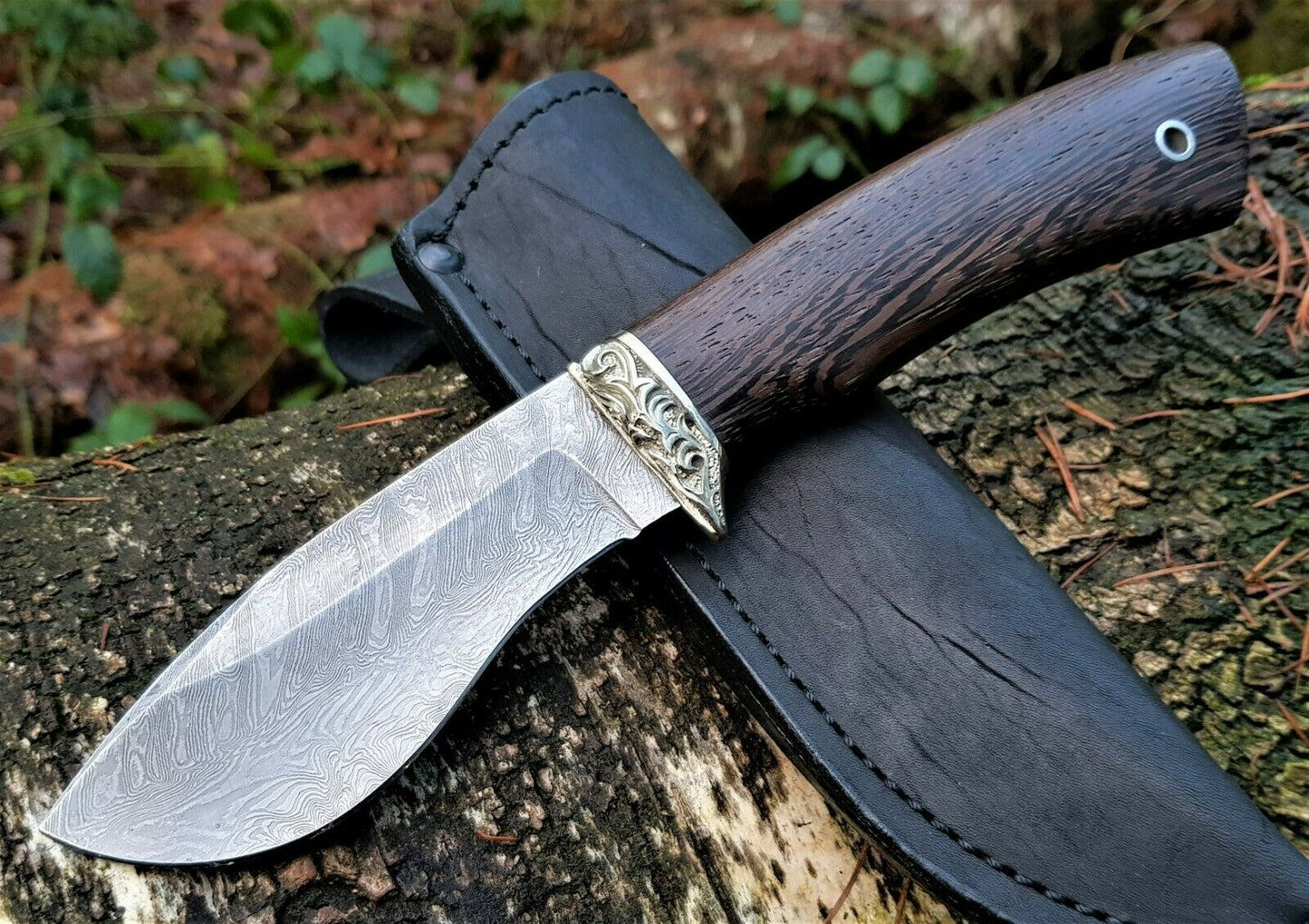 A.Marushin Outdoor Jagdmesser Damaszener Stahl Handarbeit