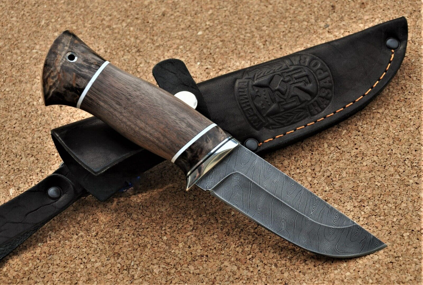 Damaszener Stahl Outdoor Jagd Damast Messer Nazarov Knives Handarbeit HRC62