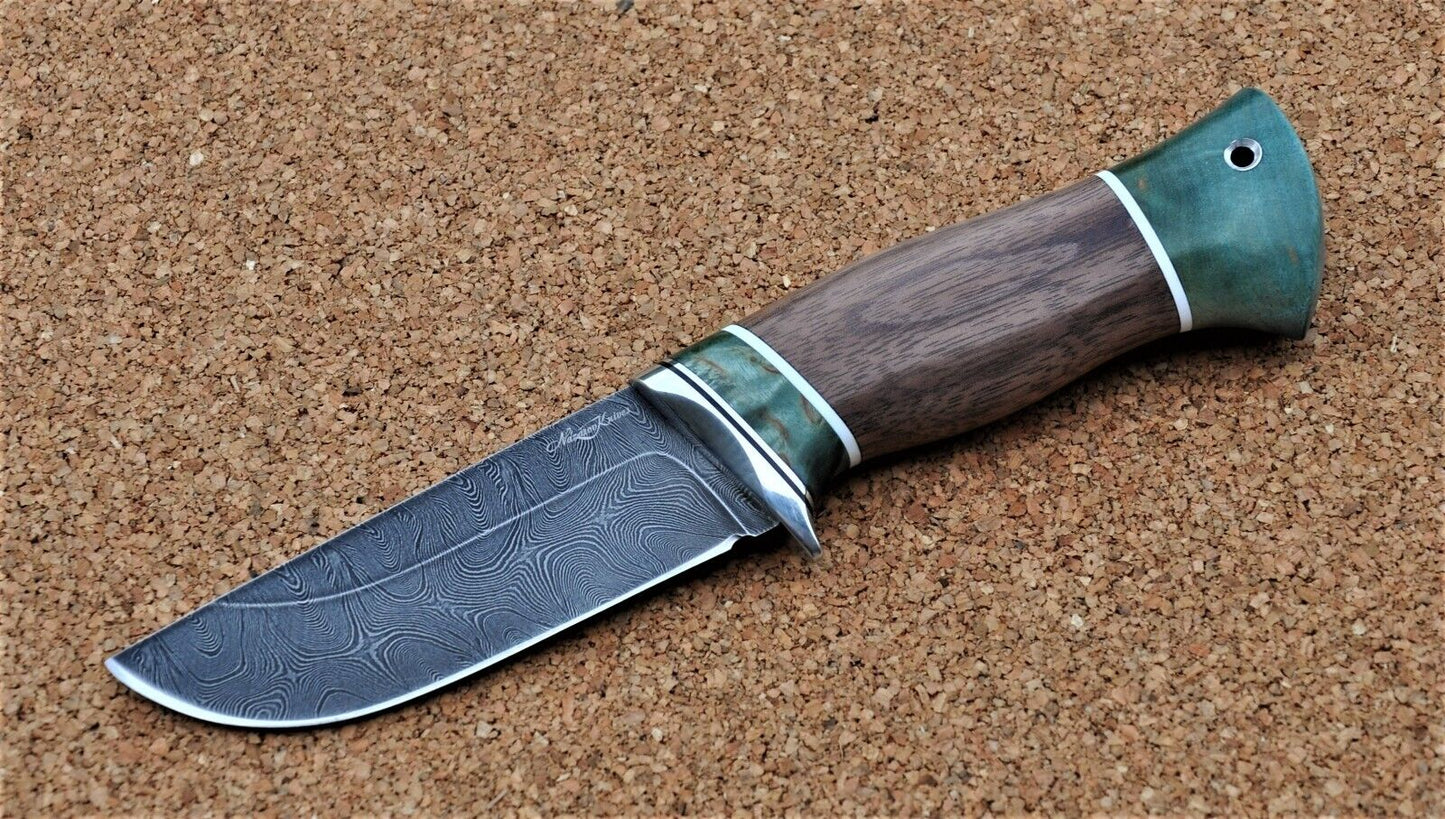 Damaszener Stahl Outdoor Jagd Damast Messer Nazarov Knives Handarbeit HRC62