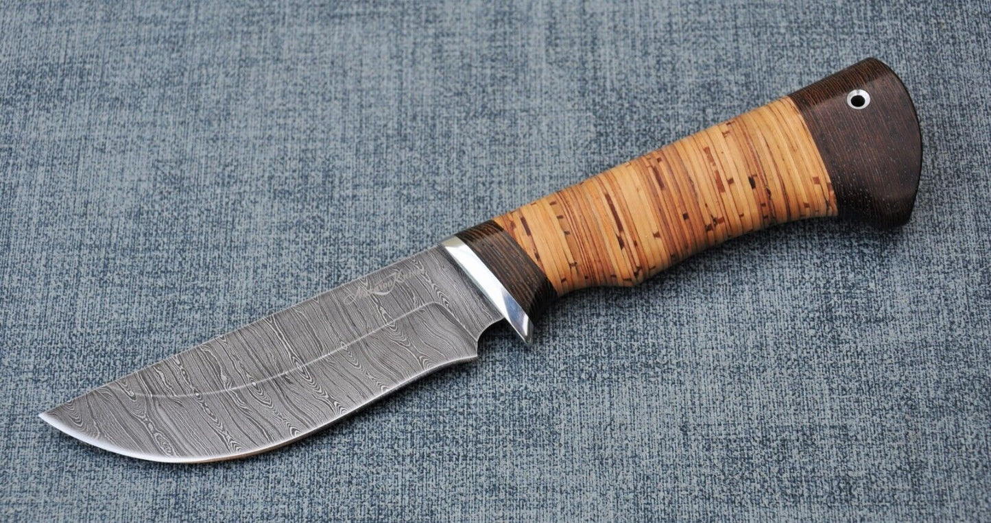 Damast Damaszener Stahl OutdoorMesser Nazarov Knives Handarbeit HRC62 Койот