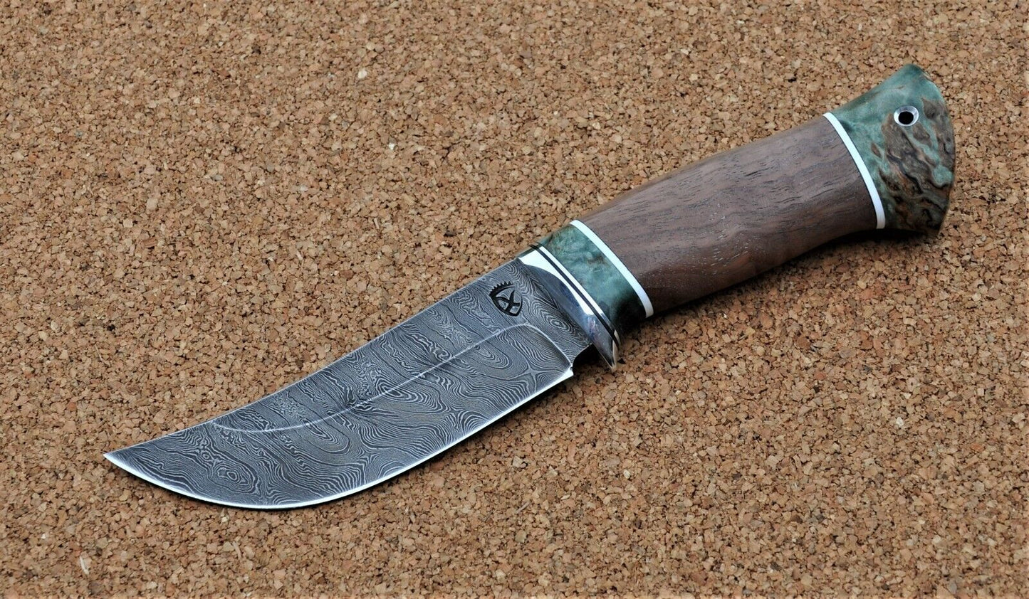 Damaszener Stahl Outdoor Jagd Damast Messer Nazarov Knives Handarbeit HRC62