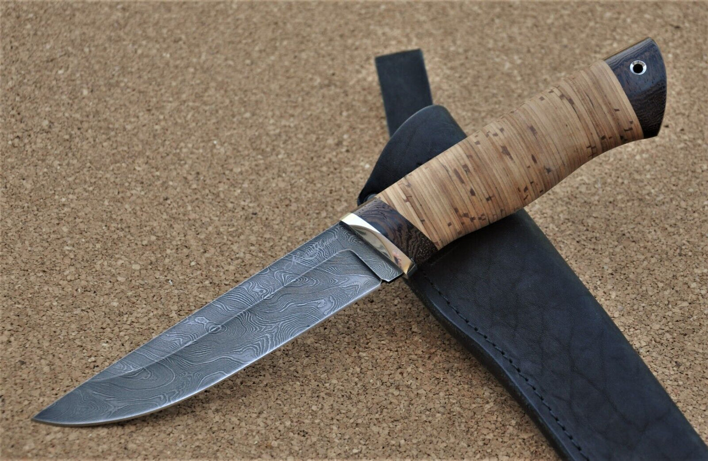Damaszener Stahl Outdoor Jagdmesser Nazarov Knives Handarbeit