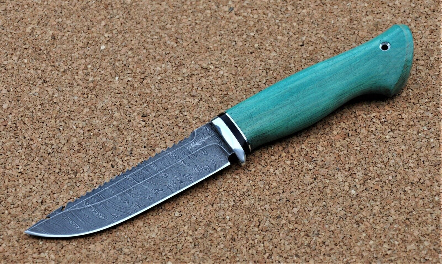Damaszener Stahl Outdoor Jagd Damast Messer Nazarov Knives Handarbeit HRC62