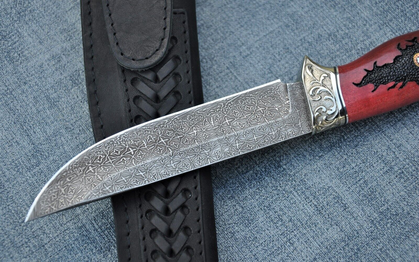 Mosaik Damast Stahl OutdoorMesser Handarbeit Nazarov Knives Russland HRC62 Овод
