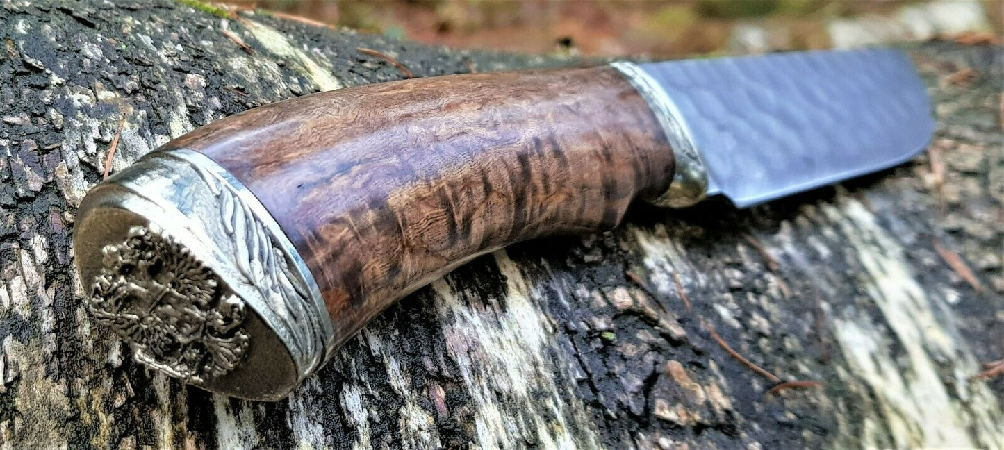 A.Marushin Outdoormesser Damaszener Stahl Handarbeit