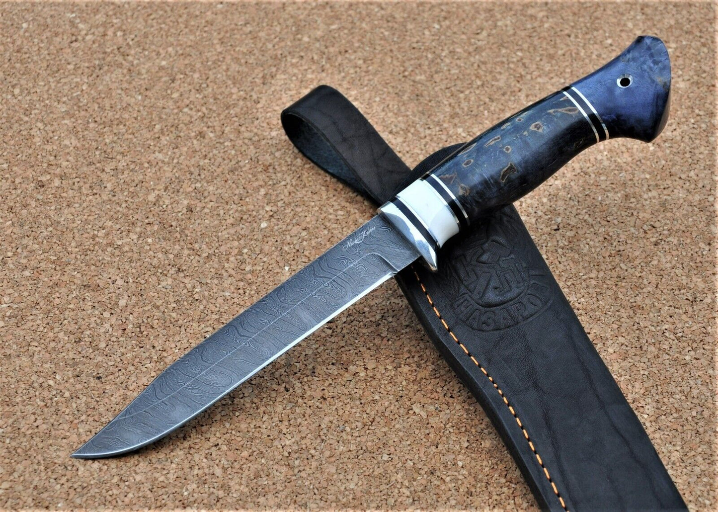 Damaszener Stahl Outdoor Jagd Damast Messer Nazarov Knives Handarbeit HRC62