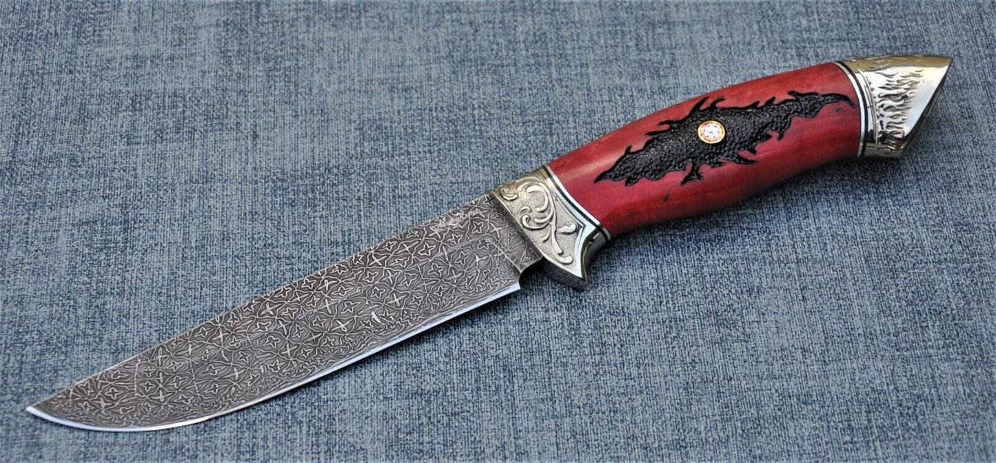 Mosaik Damast Stahl OutdoorMesser Handarbeit Nazarov Knives Russland HRC62 Овод