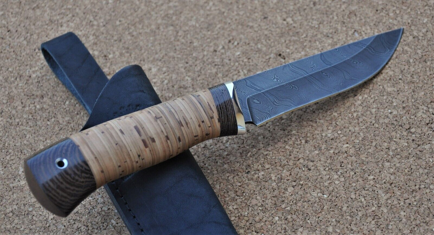 Damaszener Stahl Outdoor Jagdmesser Nazarov Knives Handarbeit