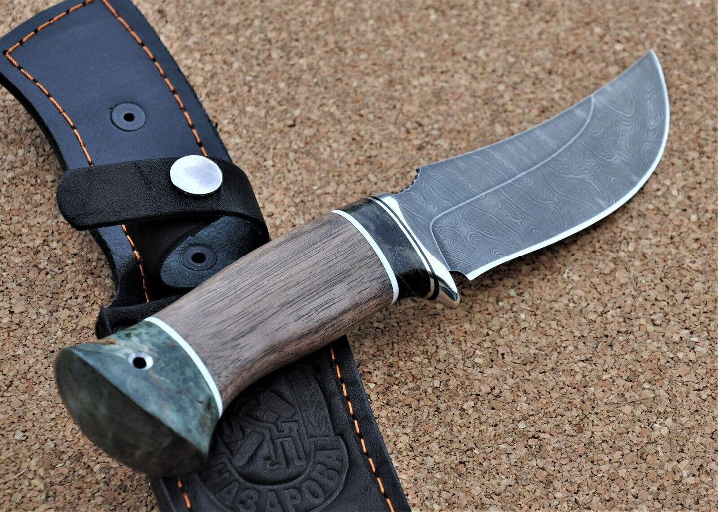Damaszener Stahl Outdoor Jagd Damast Messer Nazarov Knives Handarbeit HRC62