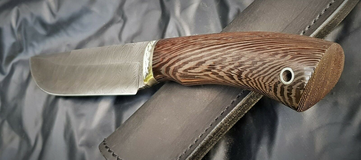 A.Marushin Outdoor Jagdmesser Damaszener Stahl Handarbeit