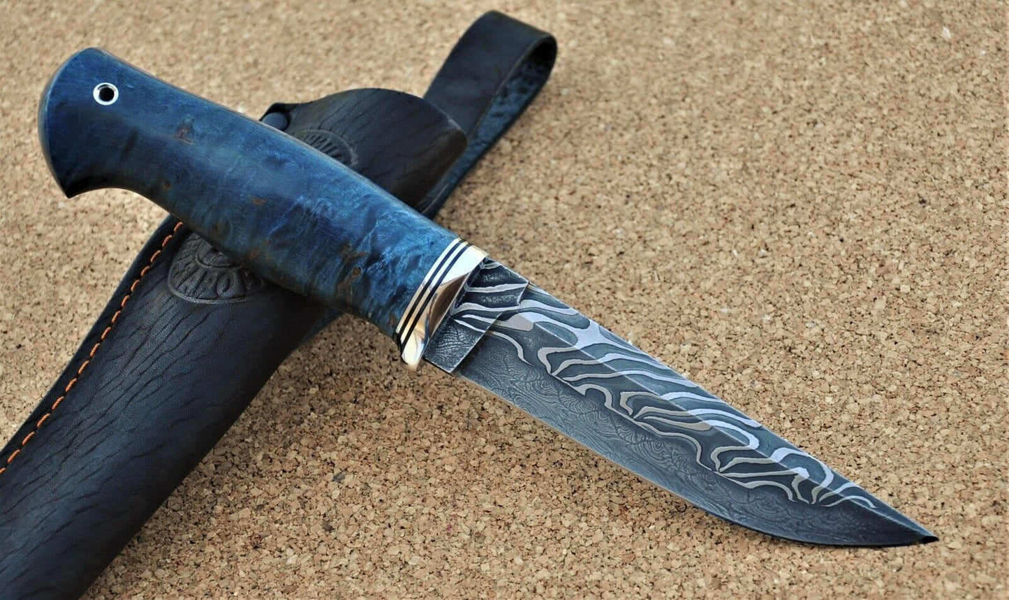 Nazarov Knives Russland Mosaik Damast Stahl Outdoor JagdMesser Handarbeit HRC62