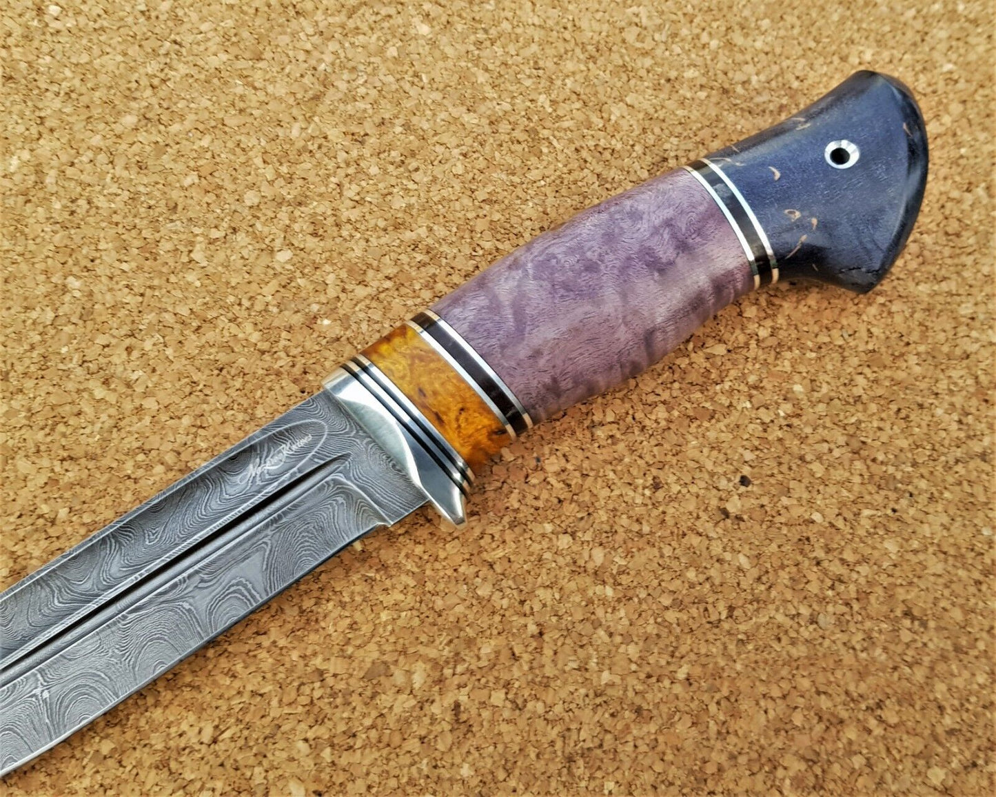 Damaszener Stahl Outdoor Jagd Damast Messer Nazarov Knives Handarbeit HRC62