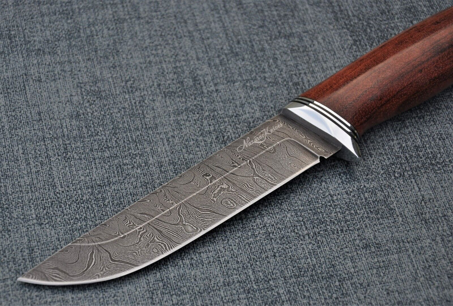 Damast Damaszener Stahl OutdoorMesser Nazarov Knives Handarbeit HRC62 Косач