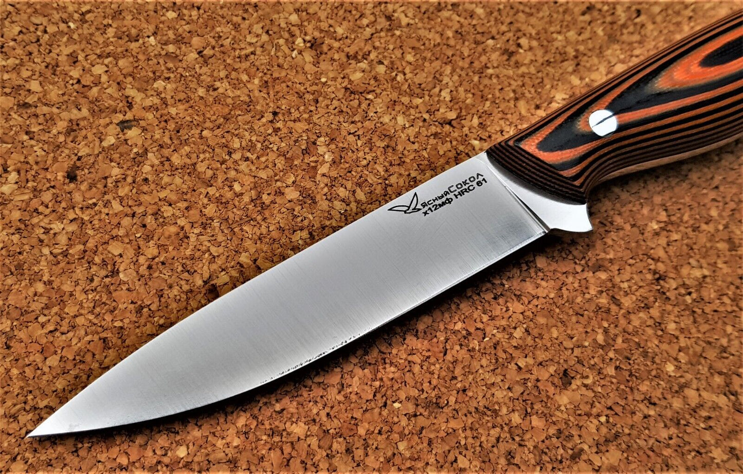 H12MF Full Tang Outdoor Jagd Messer Yasniy Sokol Handarbeit HRC61 Акулёнок