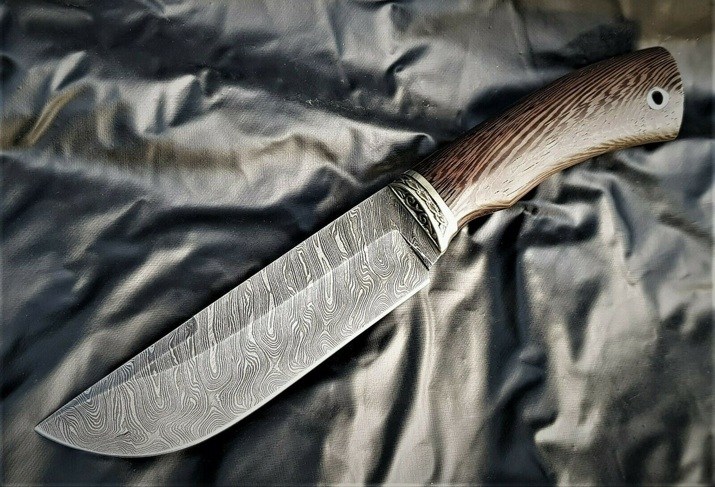 A.Marushin Outdoor Jagdmesser Damaszener Stahl Handarbeit