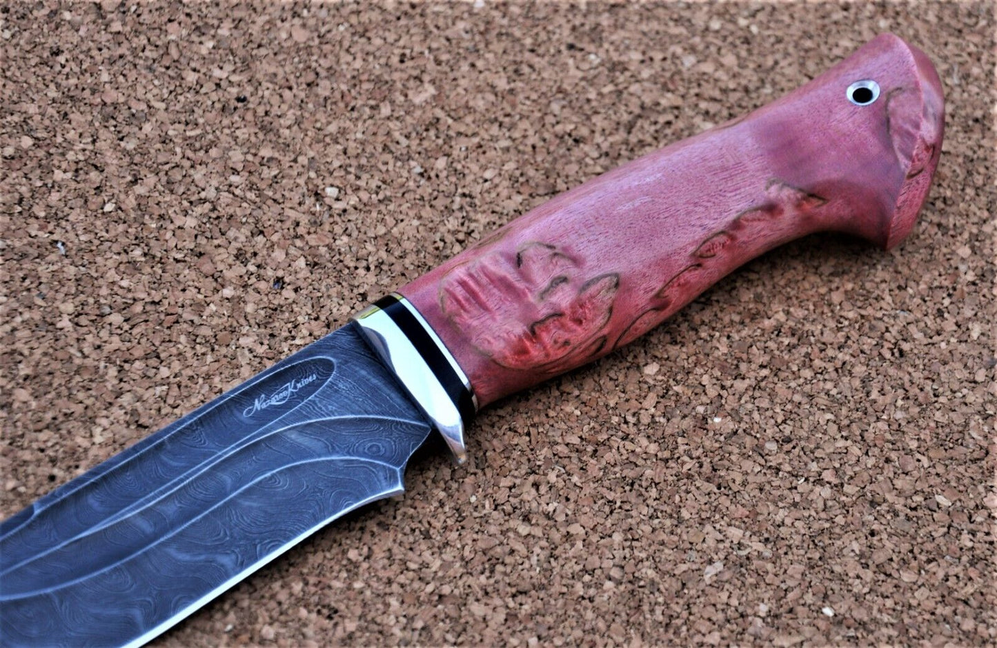 Damaszener Stahl Outdoor Jagd Damast Messer Nazarov Knives Handarbeit HRC62