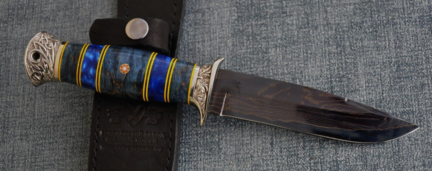 Nazarov Knives Russland laminated Damast Stahl Outdoor Messer Handarbeit HRC62