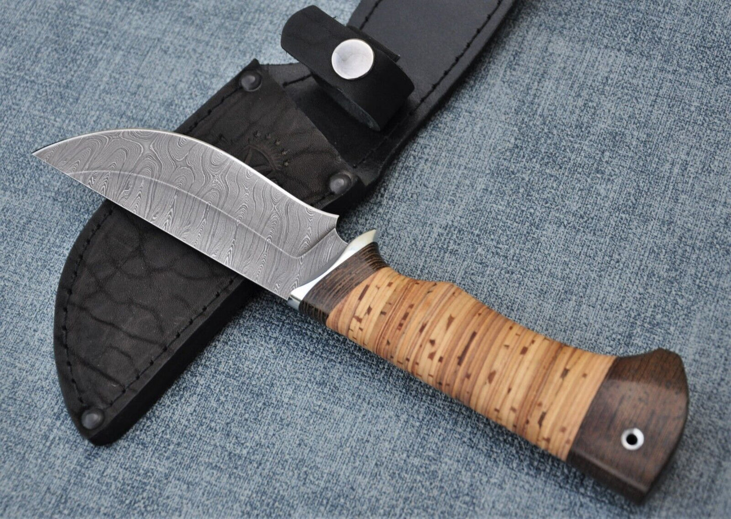 Damast Damaszener Stahl OutdoorMesser Nazarov Knives Handarbeit HRC62 Койот