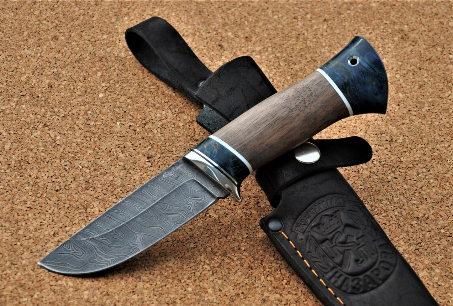 Damaszener Stahl Outdoor Jagd Damast Messer Nazarov Knives Handarbeit HRC62