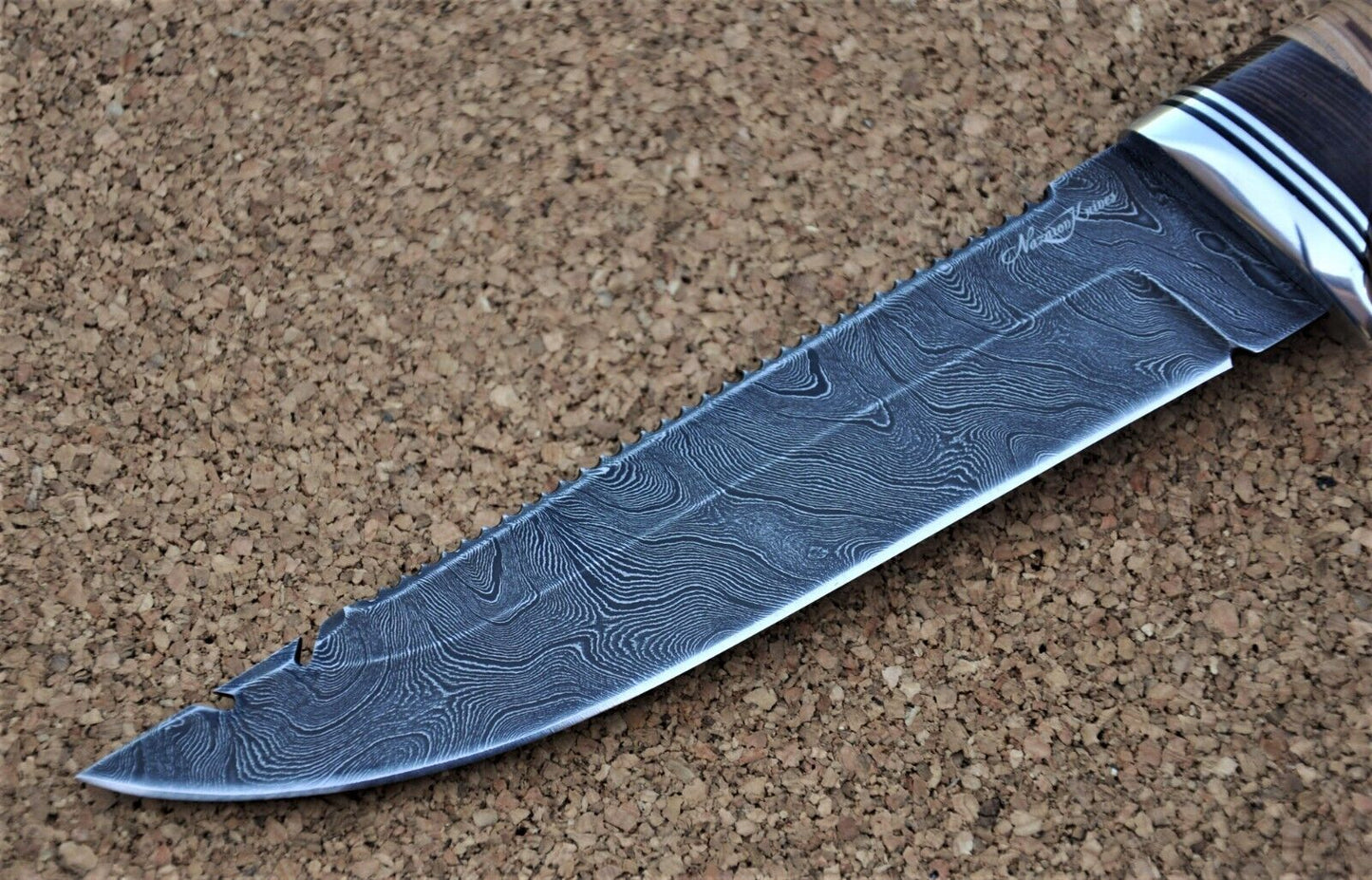 Damast Damaszener Stahl Outdoor Messer Nazarov Knives Handarbeit HRC62 Рыбак