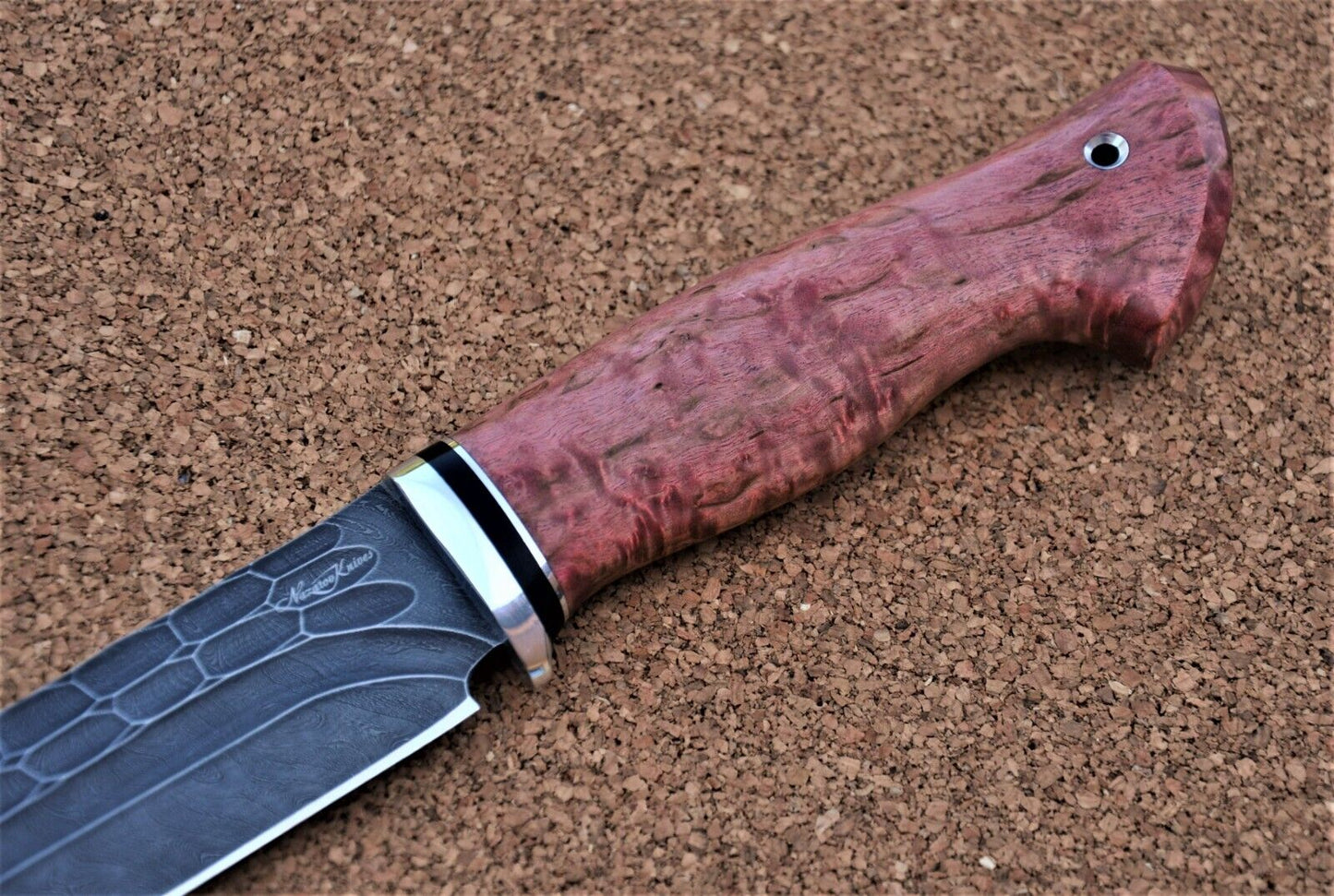 Damaszener Stahl Outdoor Jagd Damast Messer Nazarov Knives Handarbeit HRC62