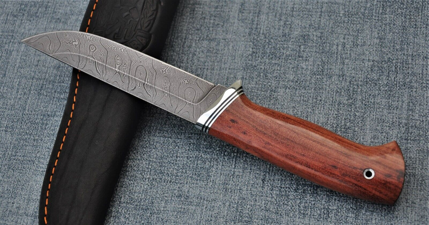 Damast Damaszener Stahl OutdoorMesser Nazarov Knives Handarbeit HRC62 Косач