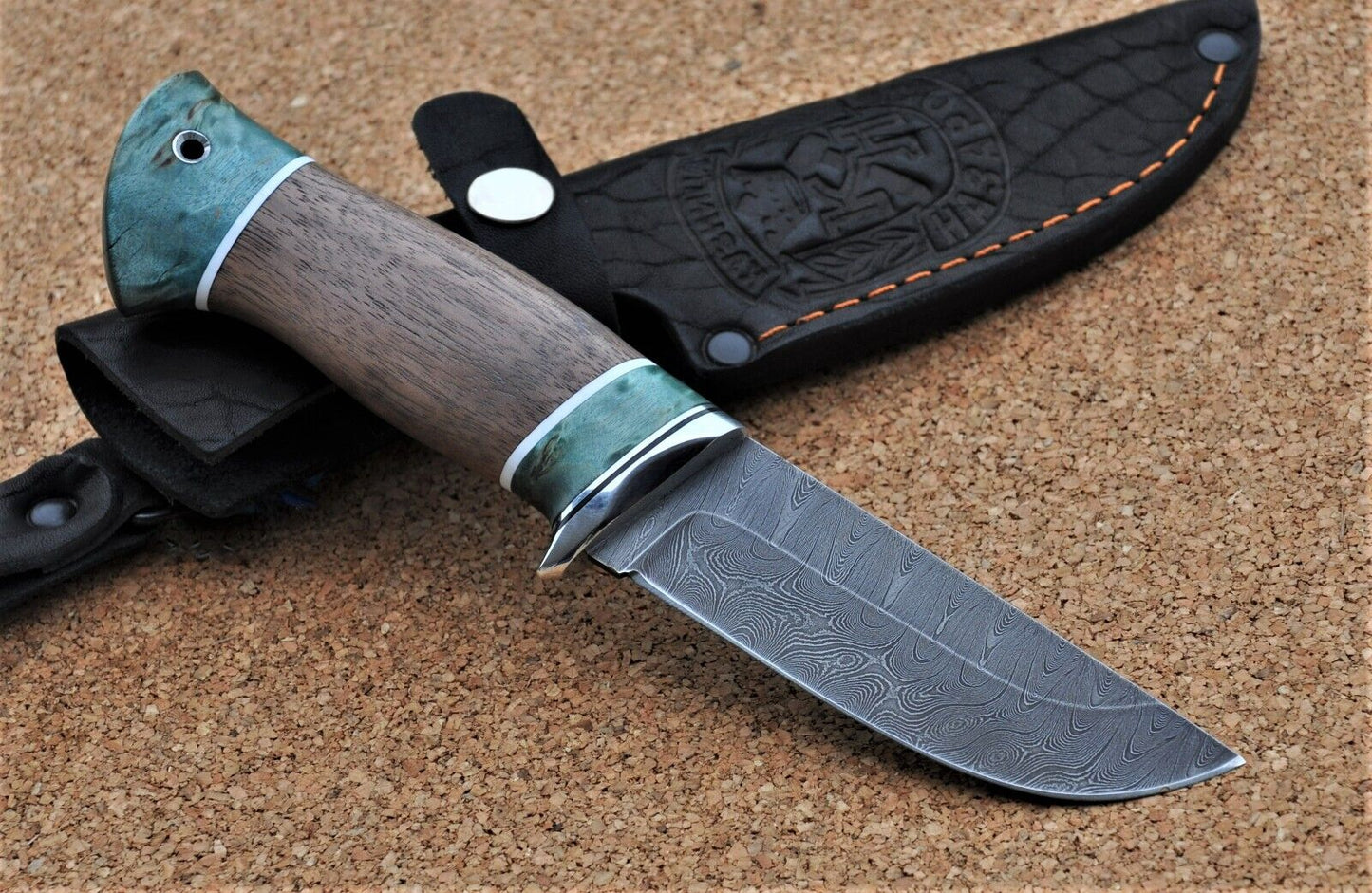 Damaszener Stahl Outdoor Jagd Damast Messer Nazarov Knives Handarbeit HRC62
