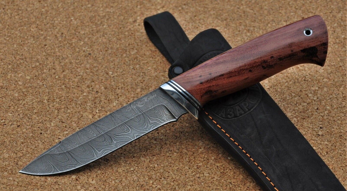 Damast Damaszener Stahl Outdoor Messer Nazarov Knives Handarbeit HRC62 Сокол