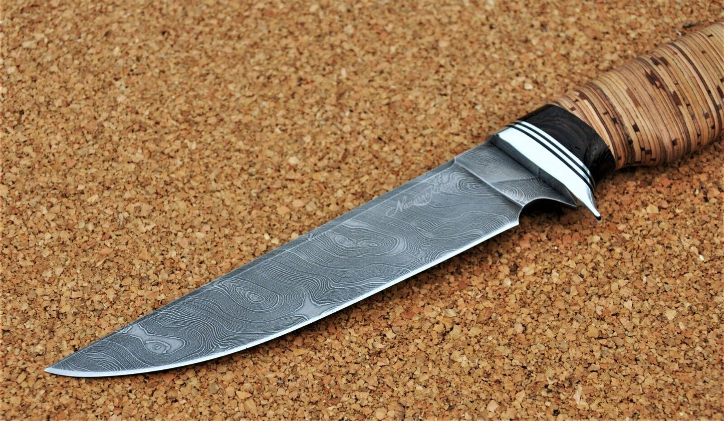Damaszener Stahl Outdoor Jagd Messer Nazarov Knives Handarbeit HRC62 Байкал