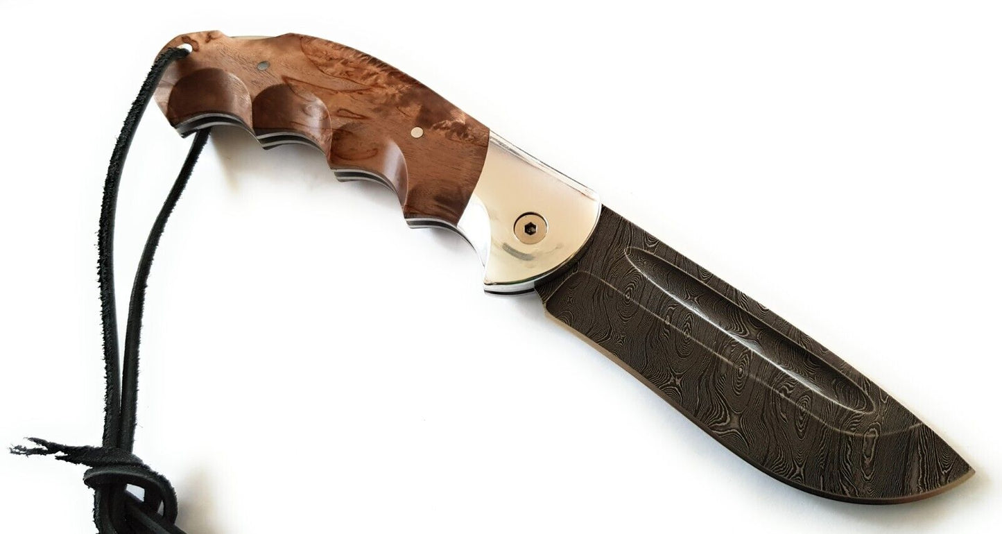 Damast Stahl Outdoor Klappmesser Handarbeit Nazarov Knives Russland HRC62 Орёл