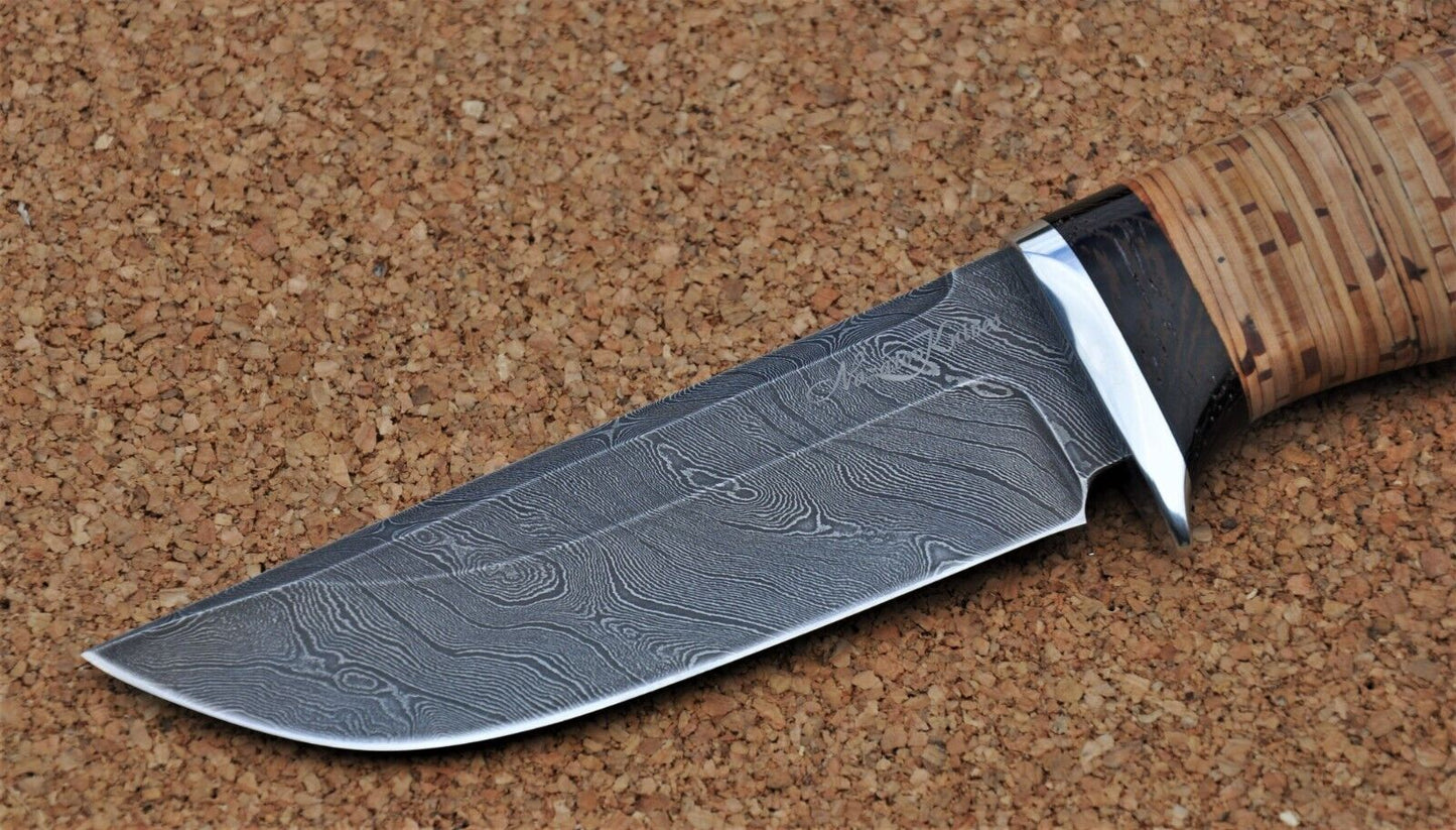 Damaszener Stahl Outdoor Jagdmesser Nazarov Knives Handarbeit