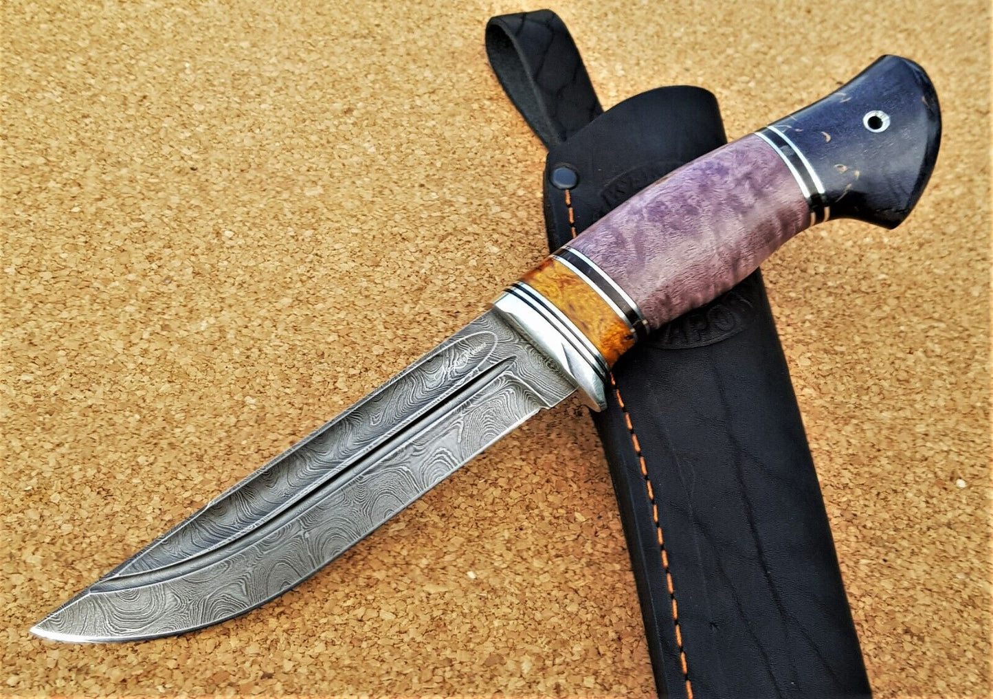 Damaszener Stahl Outdoor Jagd Damast Messer Nazarov Knives Handarbeit HRC62