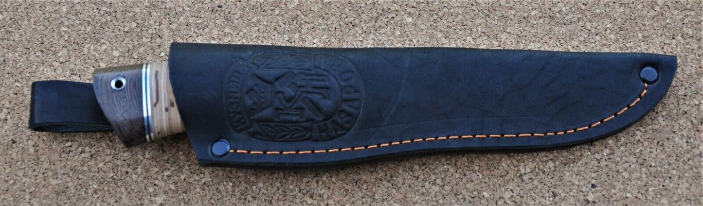 Damaszener Stahl Outdoor Jagd Messer Nazarov Knives Handarbeit HRC62 Кречет
