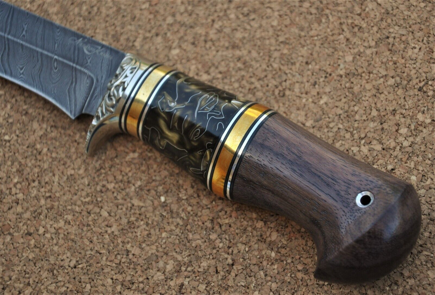 Damaszener Stahl Outdoor Jagdmesser Nazarov Knives Handarbeit