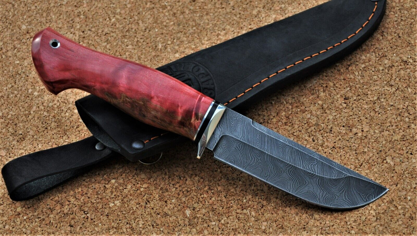 Damaszener Stahl Outdoor Jagd Damast Messer Nazarov Knives Handarbeit HRC62