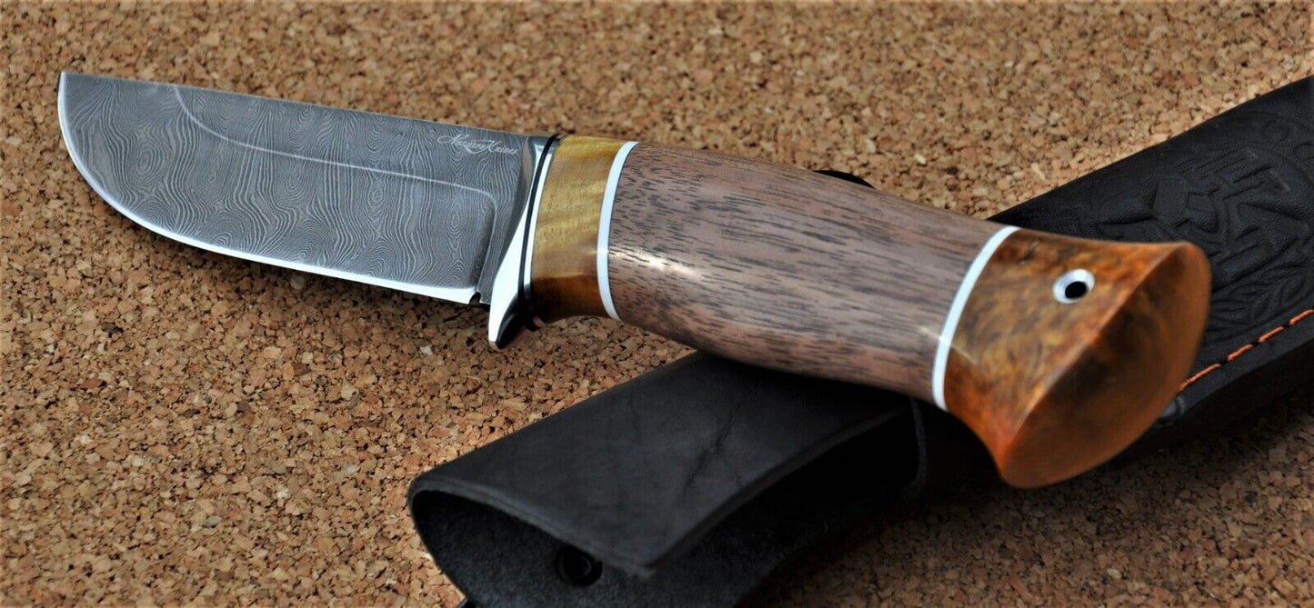 Damaszener Stahl Outdoor Jagd Damast Messer Nazarov Knives Handarbeit HRC62