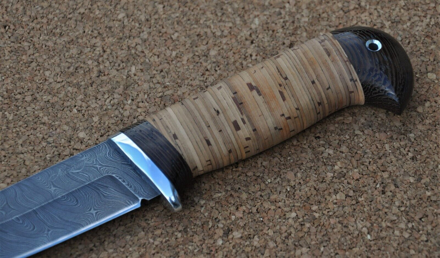 Damaszener Stahl Outdoor Jagdmesser Nazarov Knives Handarbeit