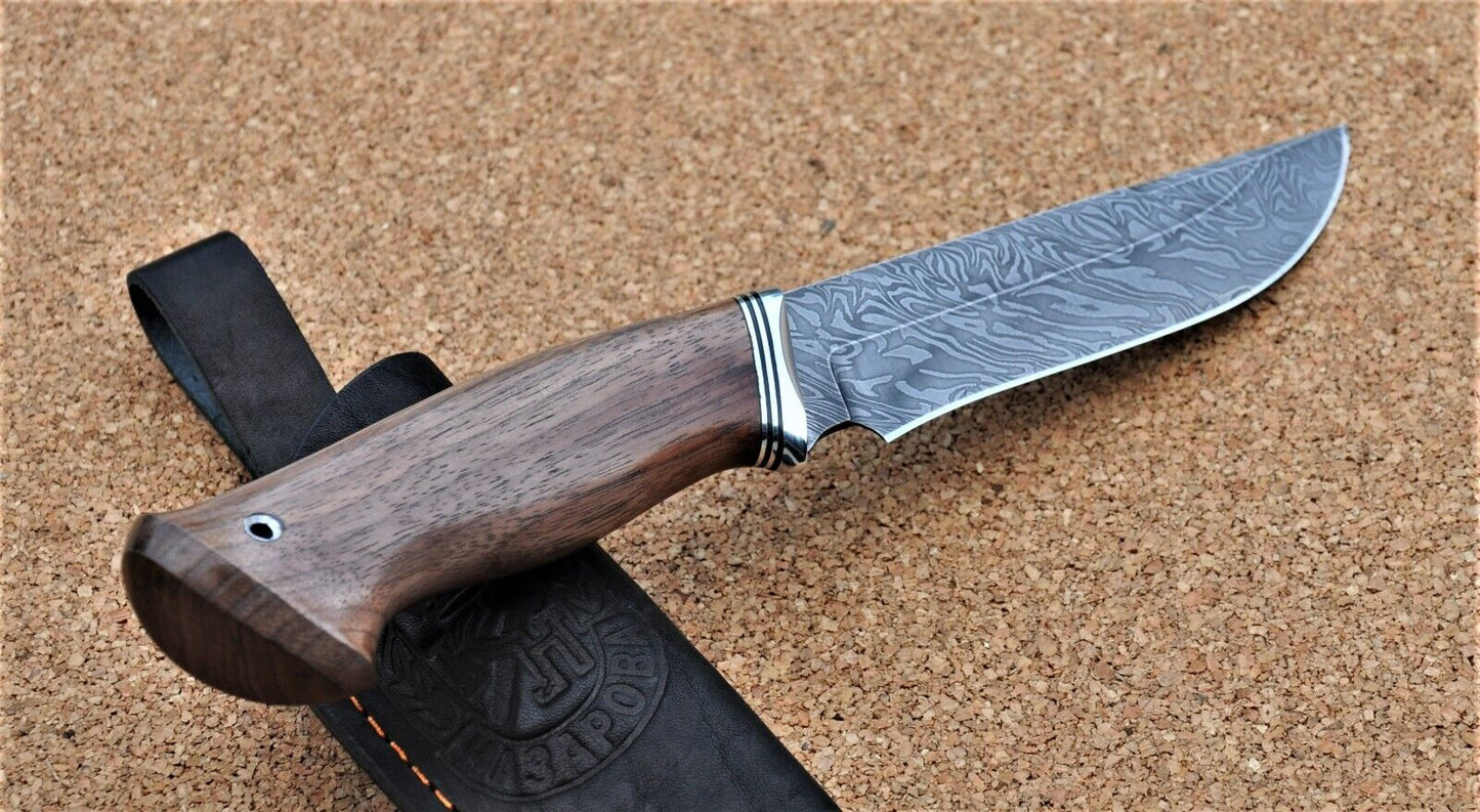 Damaszener Stahl Outdoor Jagd Damast Messer Nazarov Knives Handarbeit HRC62