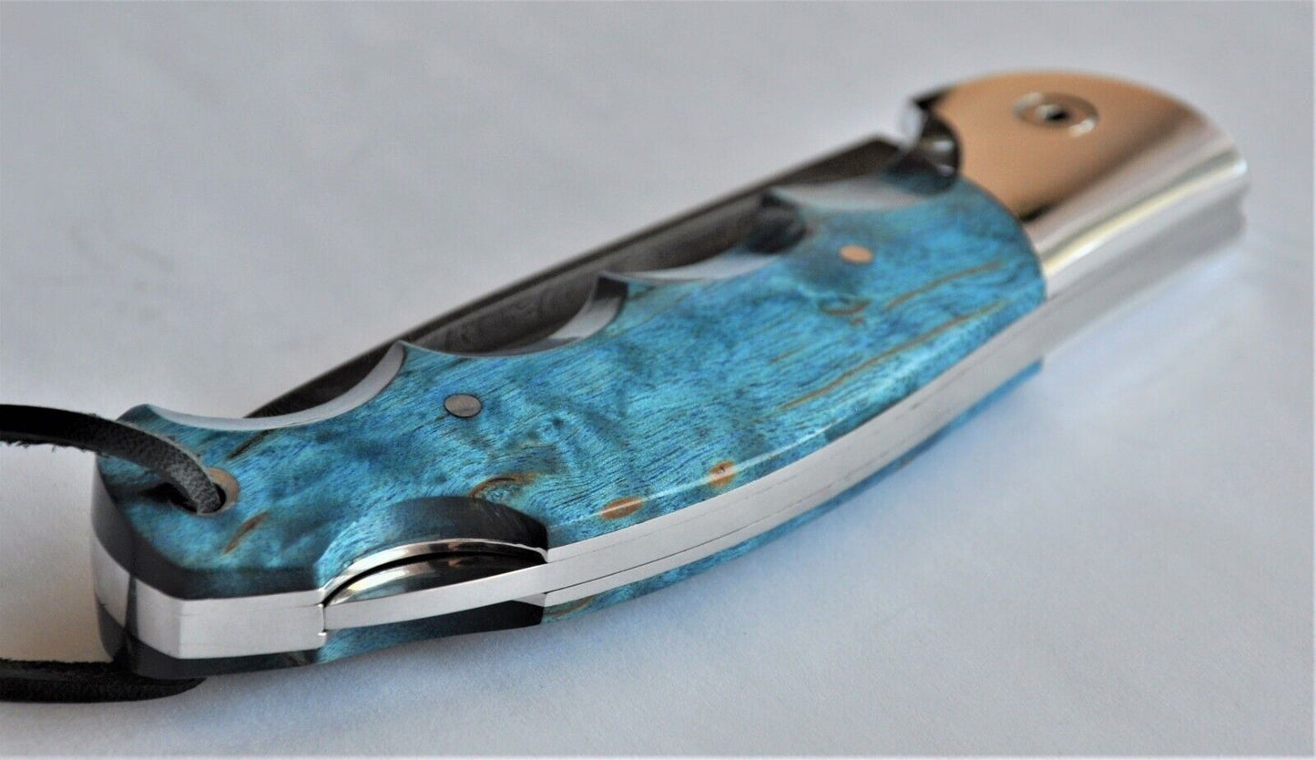 Damast Stahl Outdoor Klappmesser Handarbeit Nazarov Knives Russland HRC62 Орёл