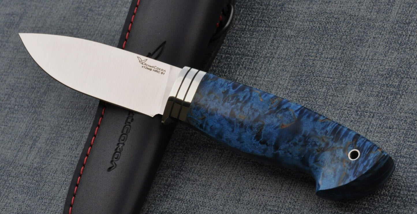 H12MF Stahl Outdoor Jagdmesser Yasniy Sokol Handarbeit
