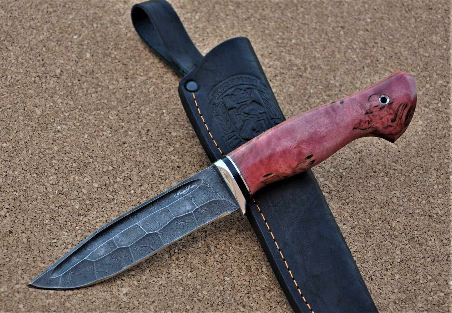 Damaszener Stahl Outdoor Jagd Damast Messer Nazarov Knives Handarbeit HRC62