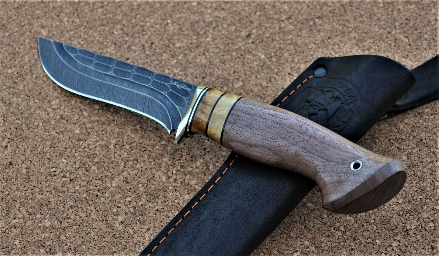 Damaszener Stahl Outdoor Jagd Damast Messer Nazarov Knives Handarbeit HRC62