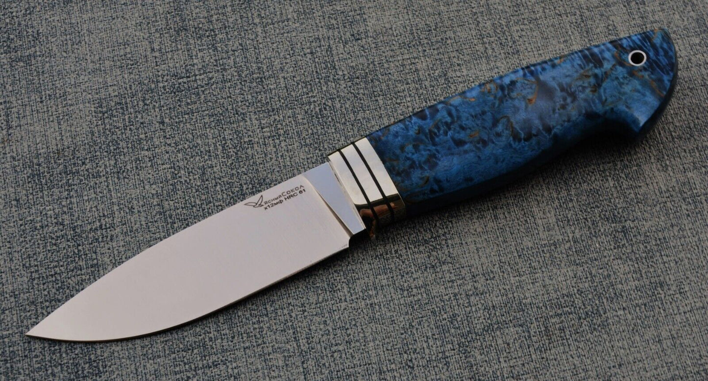 H12MF Stahl Outdoor Jagdmesser Yasniy Sokol Handarbeit